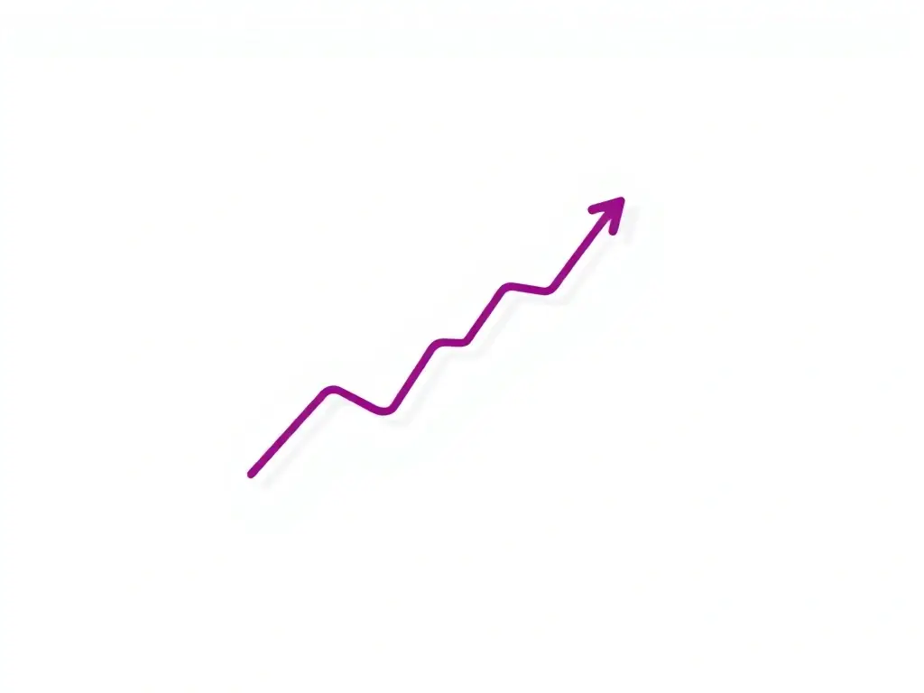 A minimalist line icon representing financial charts and growth, set against a clean, modern background. The icon is in crimson, symbolizing AMRE's proactive approach to financial management.